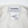 CHANEL short white cotton quilted jacket size 36FR