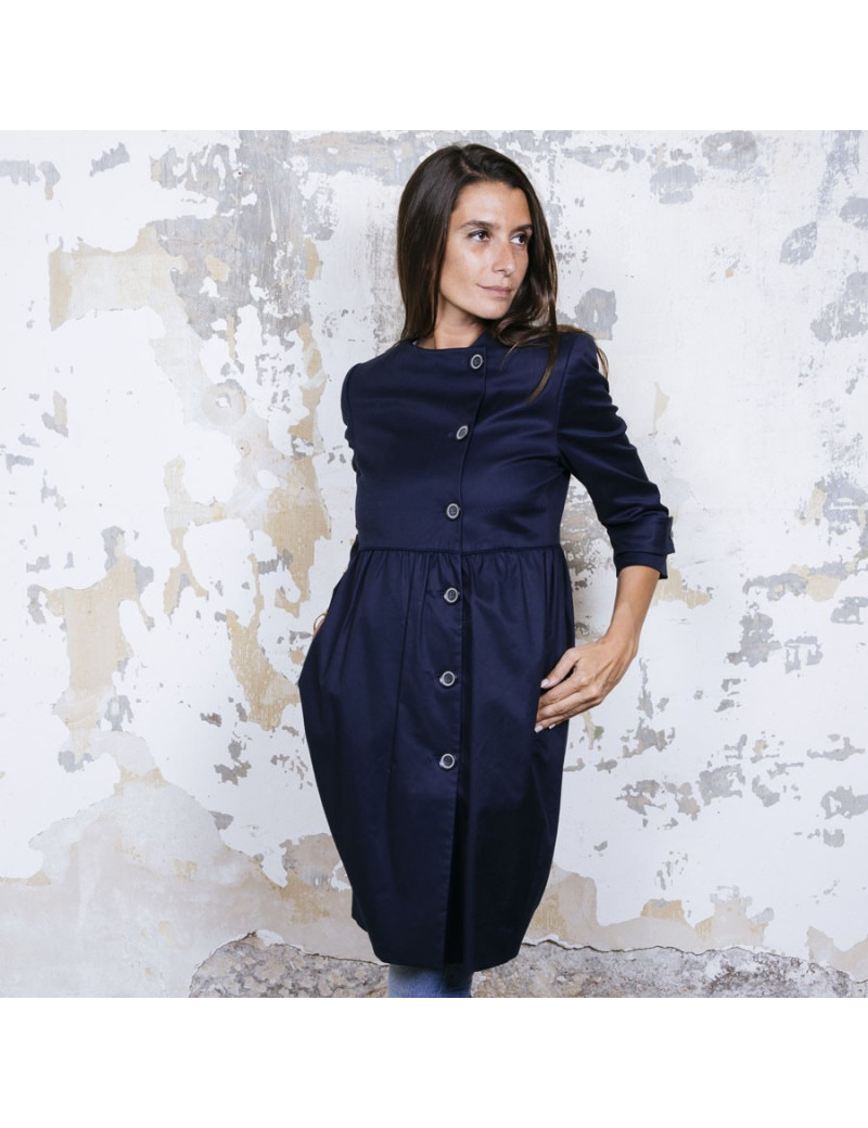 Robe manteau STELLA MC CARTNEY T40 bleu marine