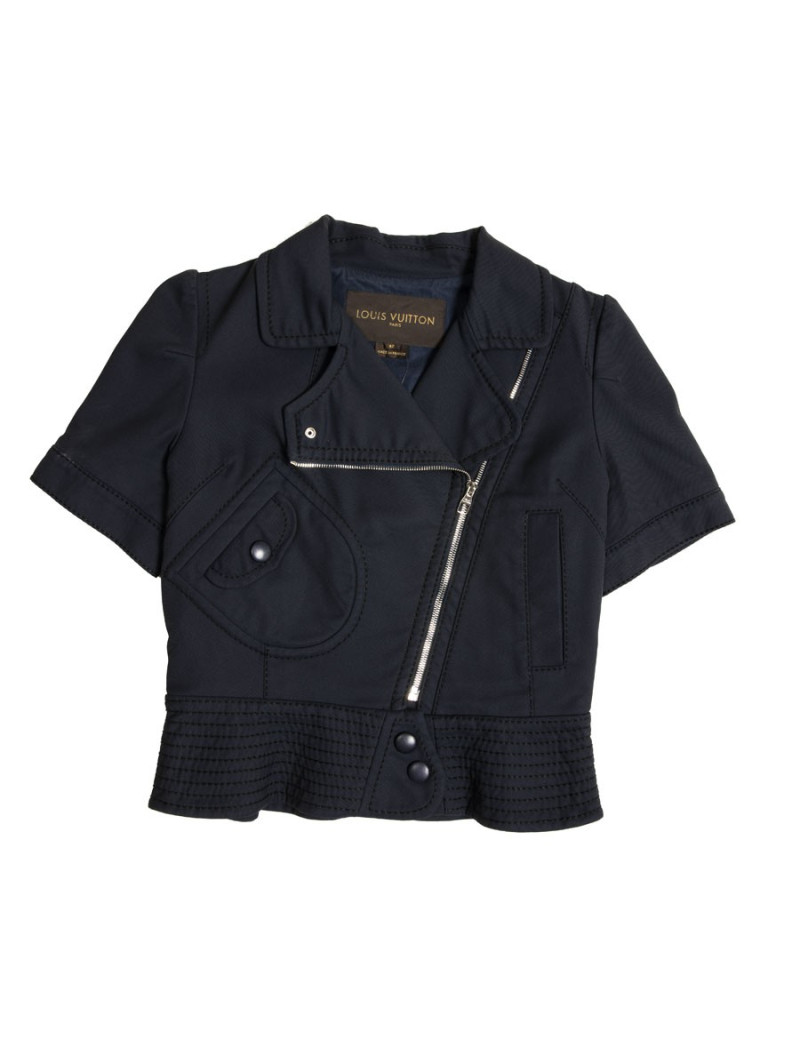 Blouson LOUIS VUITTON T42  manches courtes bleu 