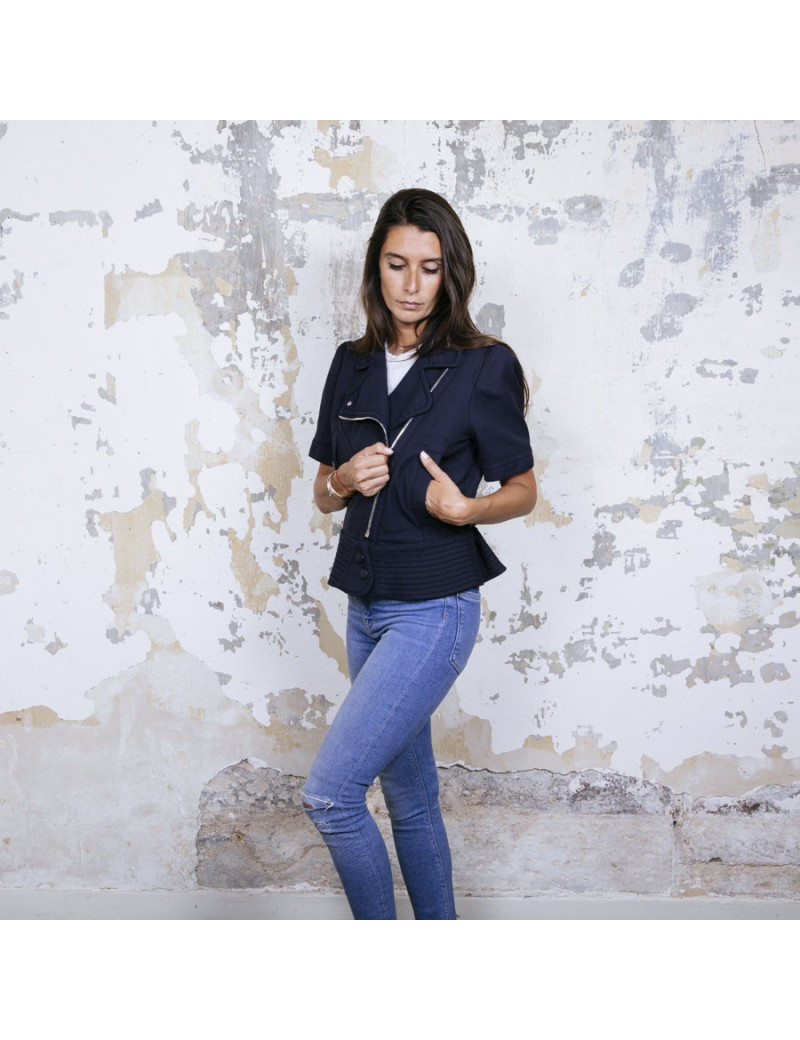 Veste LOUIS VUITTON T42  manches courtes bleu