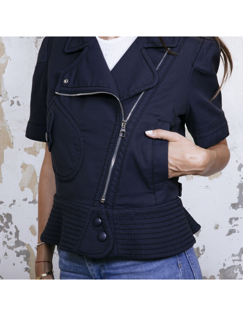 Veste LOUIS VUITTON T42  manches courtes bleu