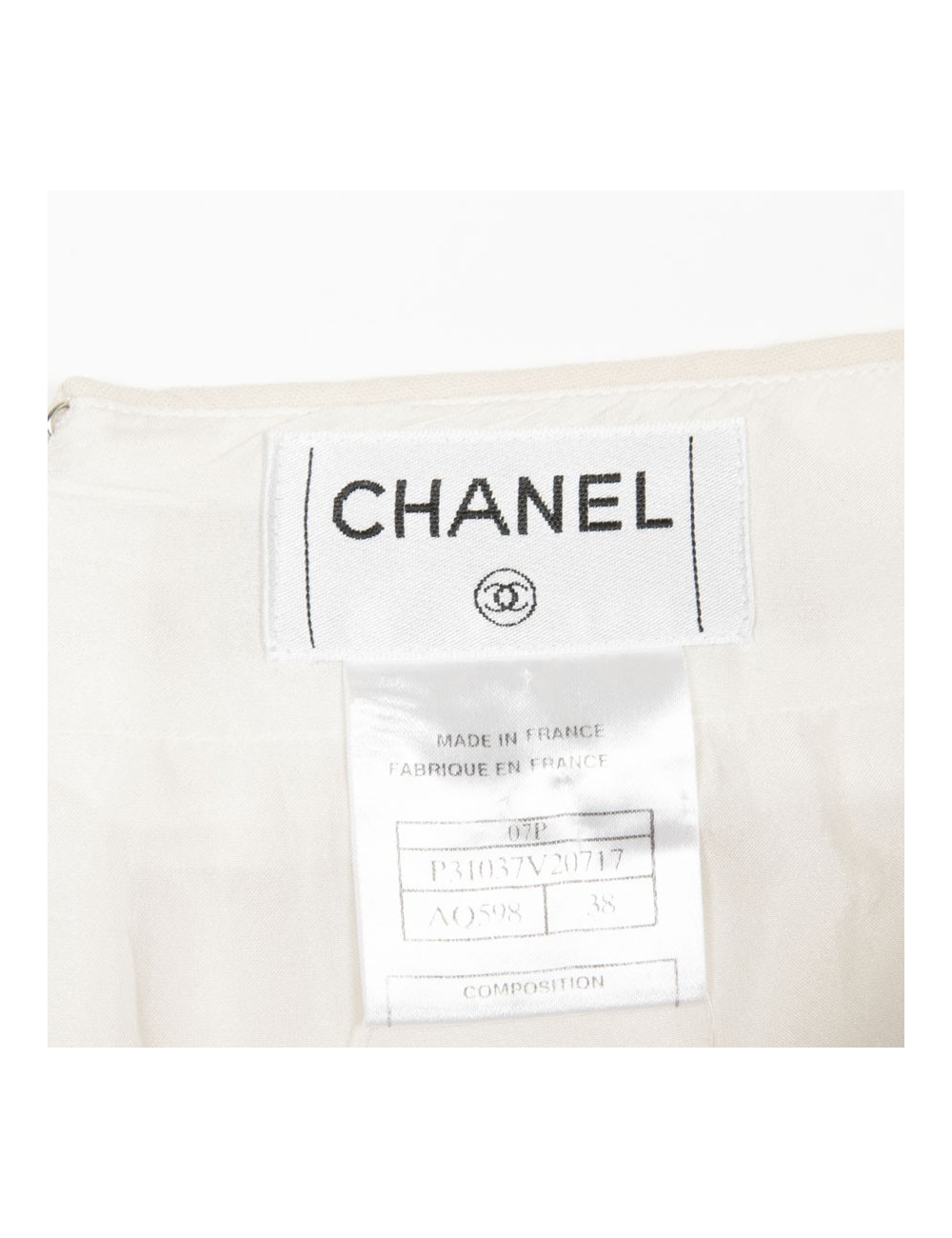 Jupe CHANEL t 38 en laine beige
