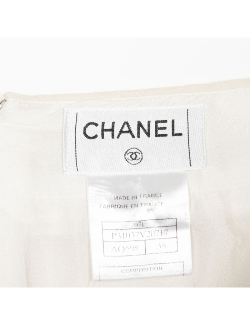 Jupe CHANEL t 38 en laine beige