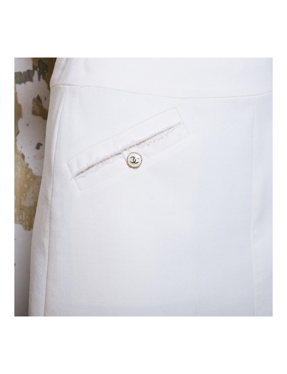 Jupe CHANEL t 38 en laine beige