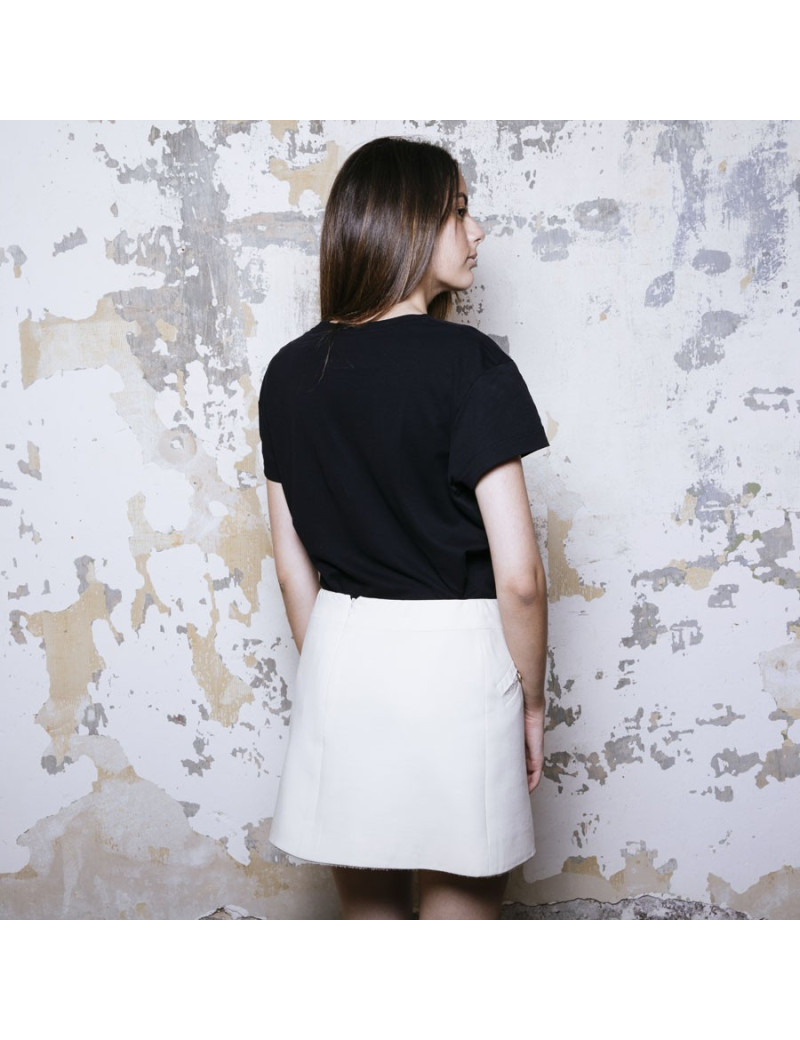 CHANEL short skirt in beige wool size 38FR