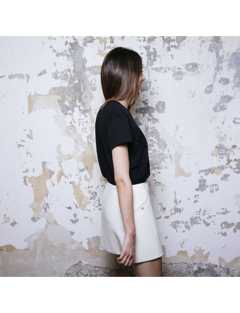 CHANEL short skirt in beige wool size 38FR