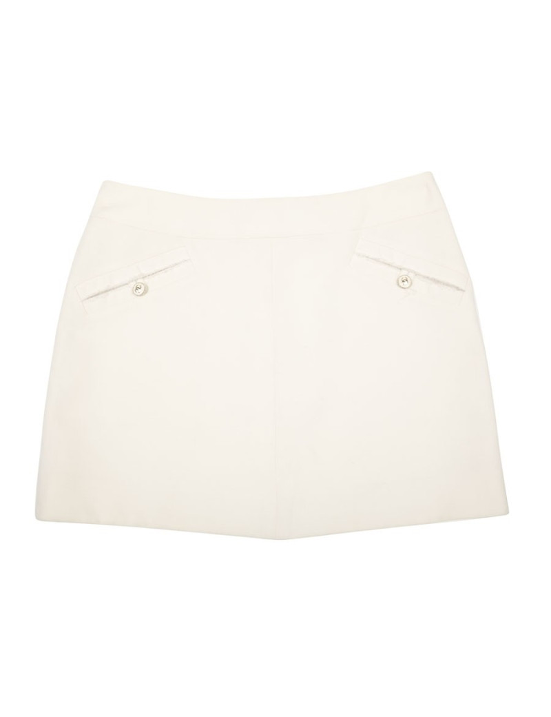 CHANEL short skirt in beige wool size 38FR