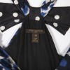 Robe LOUIS VUITTON T38 en soie imprimée bleue et blanche