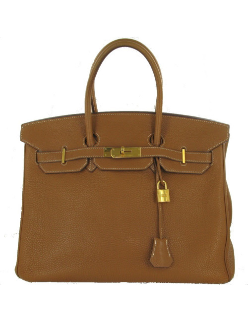 Birkin 35 HERMES Taurillon Clémence Gold