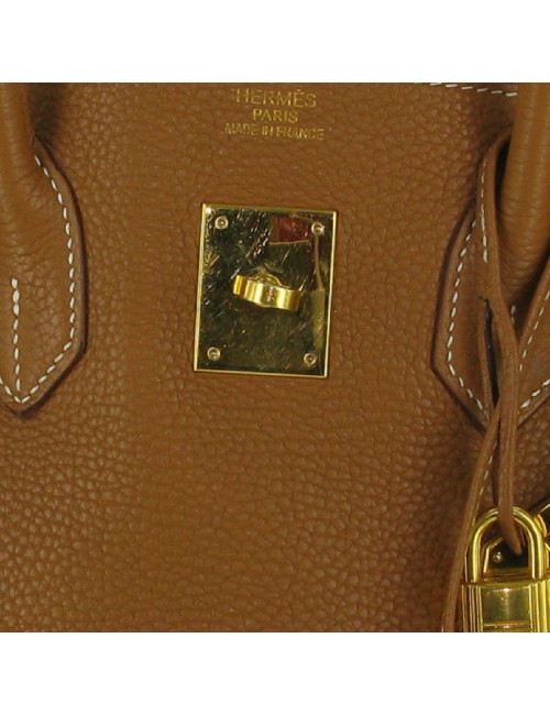 Birkin 35 HERMES Taurillon Clémence Gold