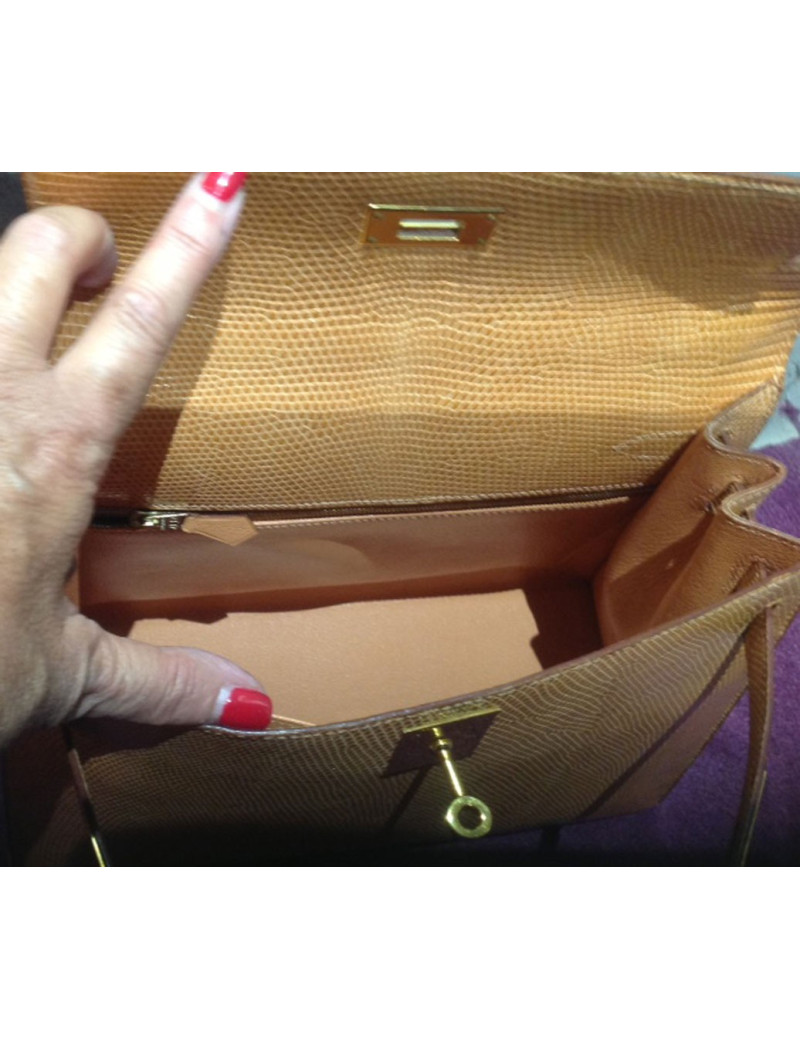 kelly 28 lezard du nil miel HERMES