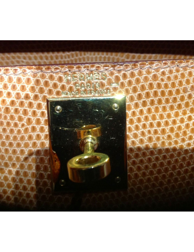 kelly 28 lezard du nil miel HERMES