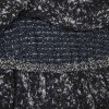 Robe longue du soir CHANEL T 34 en soie imprimée bleue et blanche