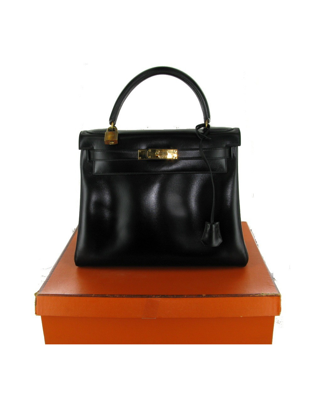 kelly 25 HERMES vintage box noir