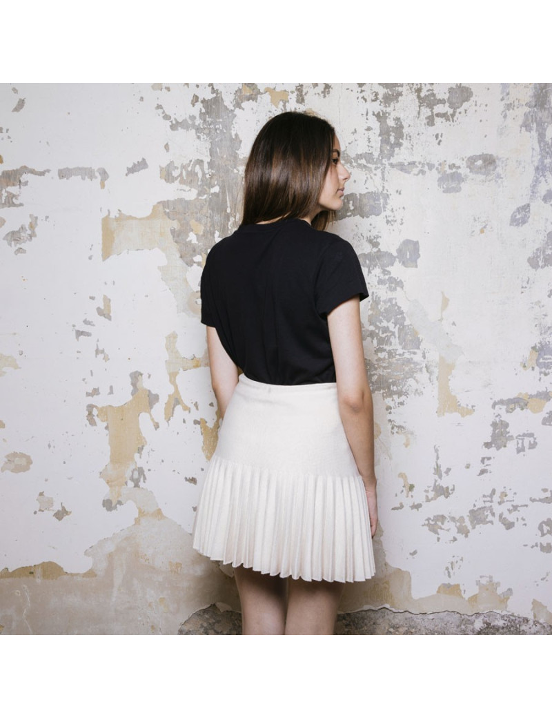 Jupe t 34 CHANEL laine et cachemire écrue