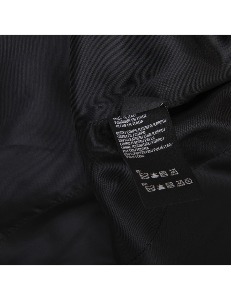 Biker KARL LAGERFELD t 40 en cuir souple  blanc et noir