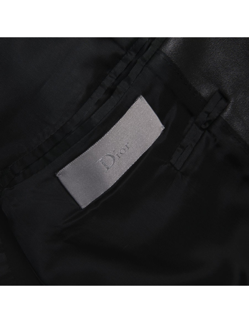 Blazer T   DIOR en toile enduite gris foncé