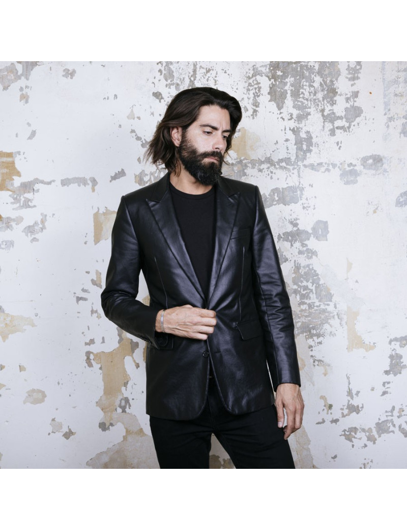 Blazer T   DIOR en toile enduite gris foncé