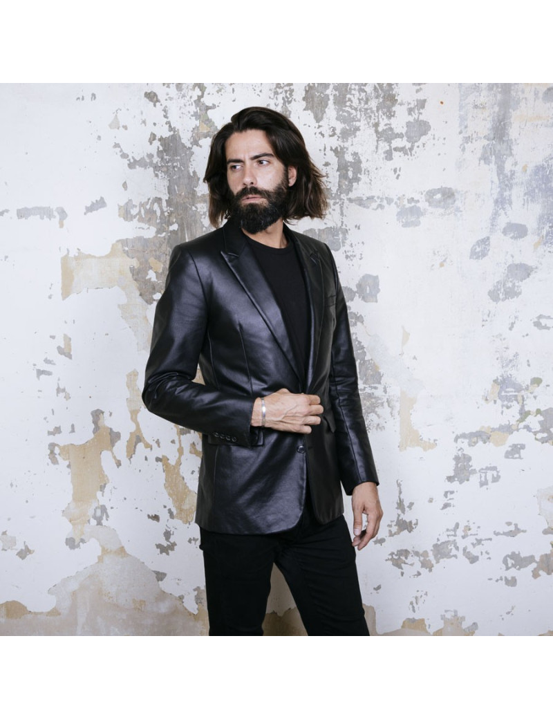 Blazer T   DIOR en toile enduite gris foncé