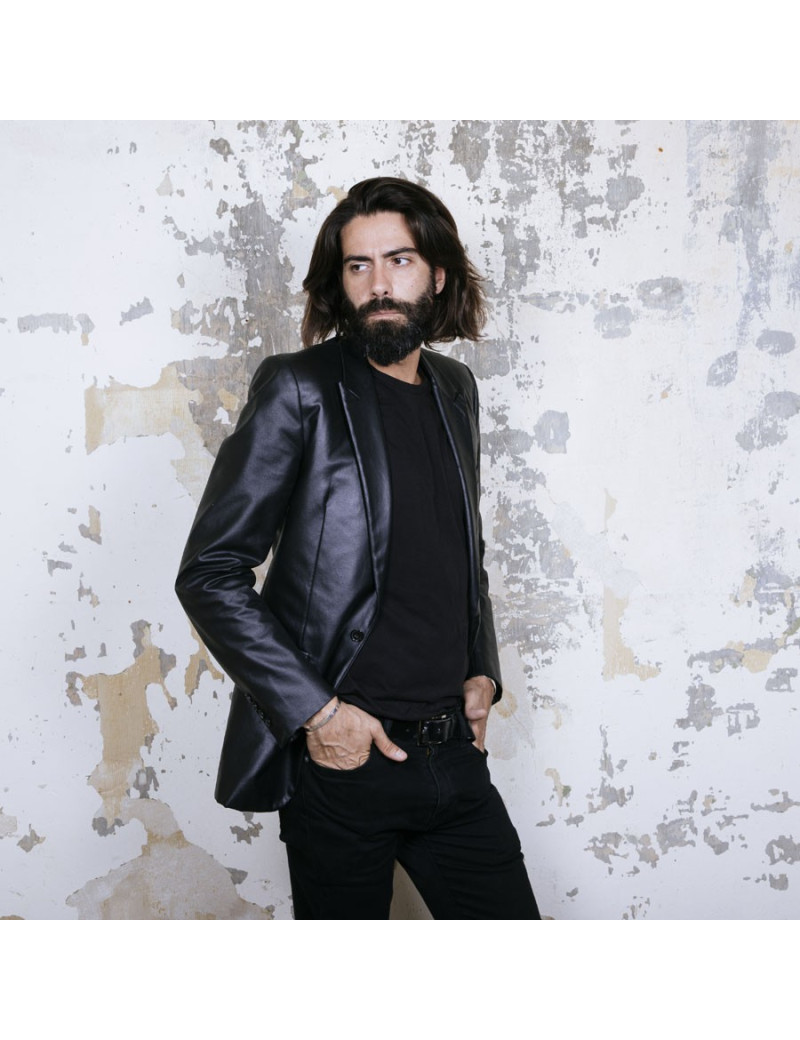 Blazer T   DIOR en toile enduite gris foncé