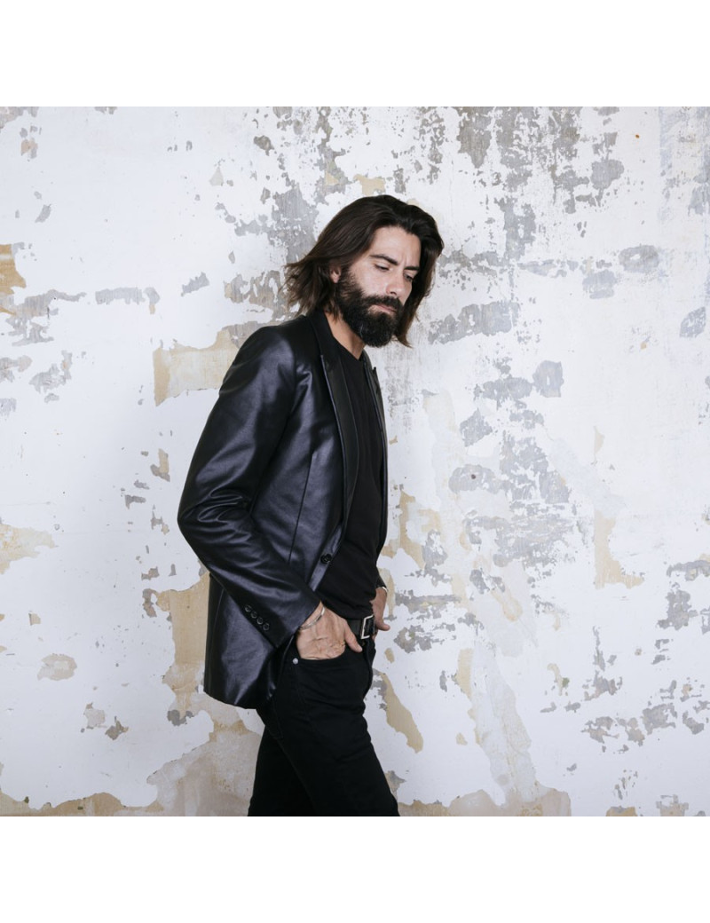 DIOR blazer in black coated cotton canvas size 48IT 44FR