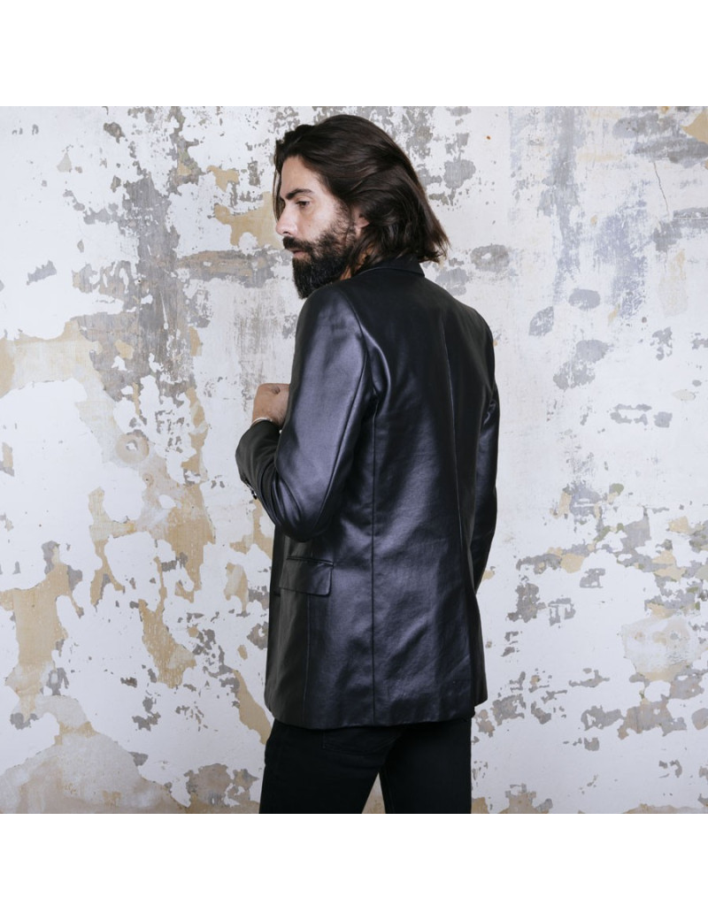 Blazer T   DIOR en toile enduite gris foncé