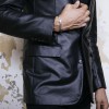 DIOR blazer in black coated cotton canvas size 48IT 44FR