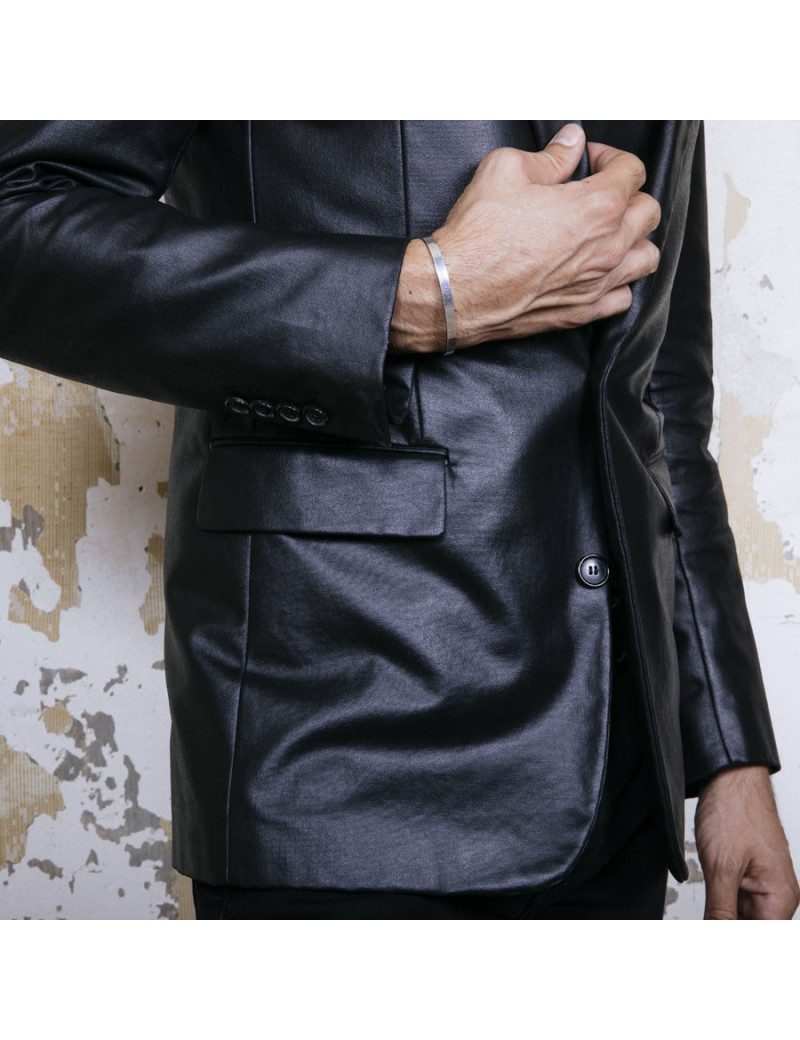 Blazer T   DIOR en toile enduite gris foncé