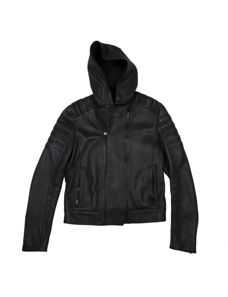 Perfecto T 48 KARL LAGERFELD en cuir noir zip