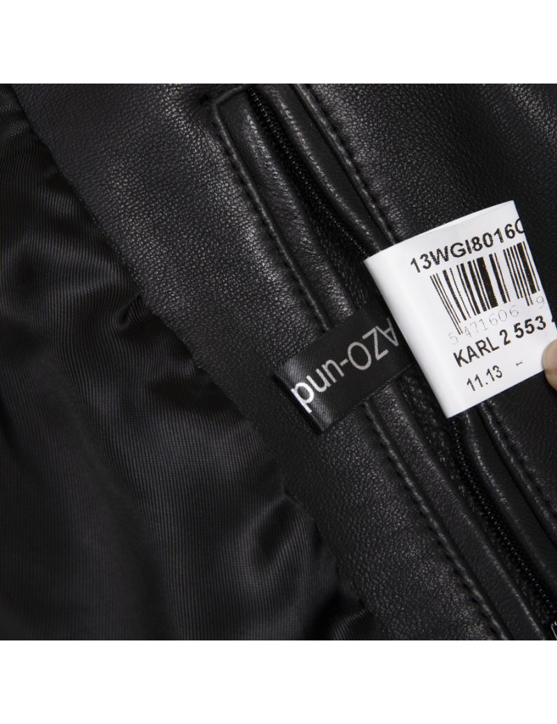 Perfecto T 48 KARL LAGERFELD en cuir noir zip