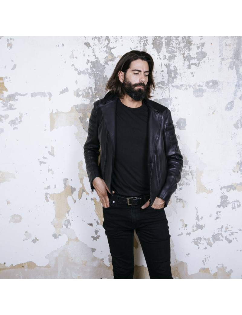 Perfecto T 48 KARL LAGERFELD en cuir noir zip