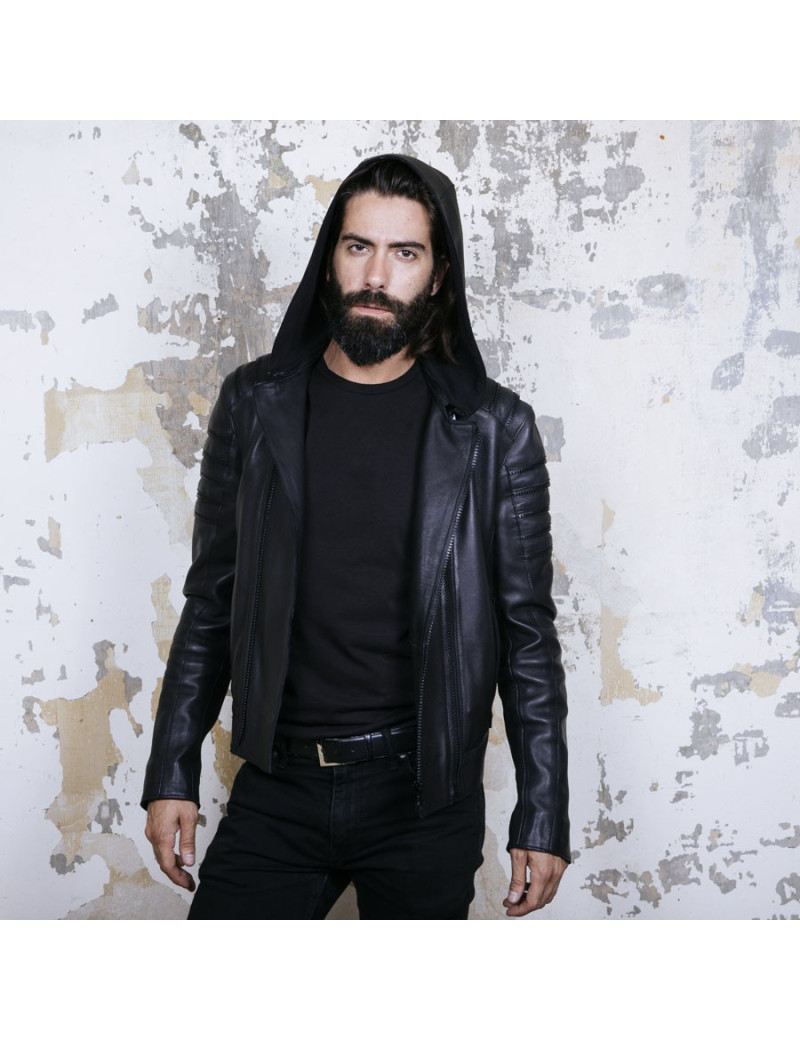 Perfecto T 48 KARL LAGERFELD en cuir noir zip