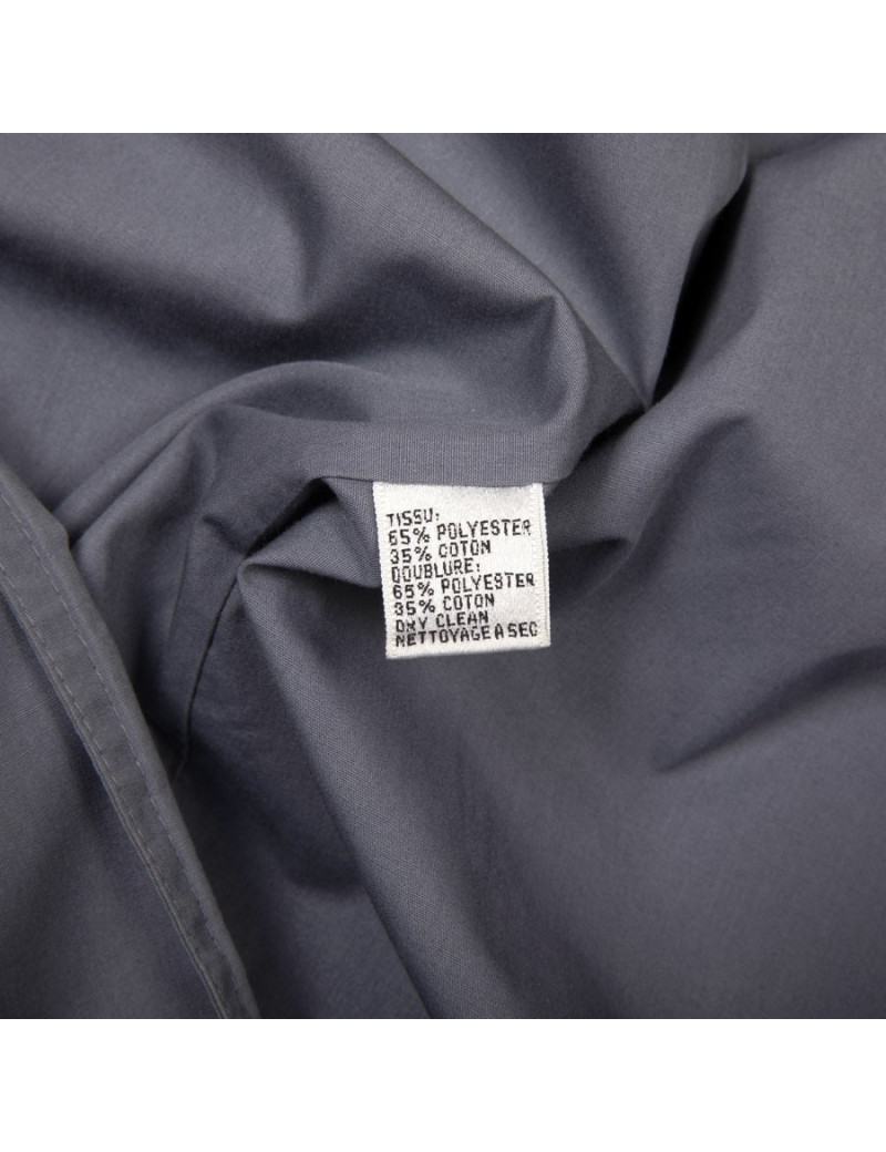 YVES SAINT LAURENT trench coat in gray blue fabric size 44FR