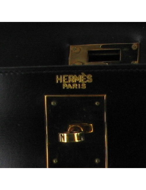 Kelly 25 HERMES vintage box noir