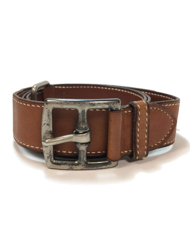 Ceinture HERMES en cuir veau barénia Vintage