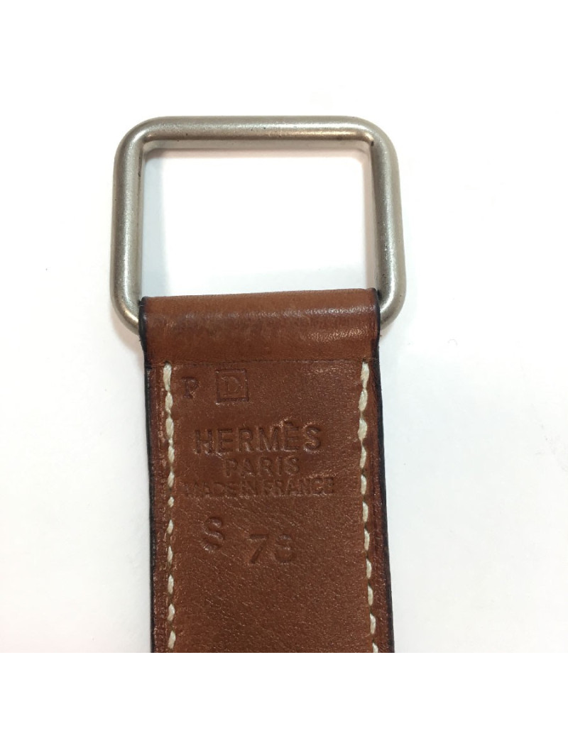 Ceinture HERMES T78 vintage en cuir veau barénia