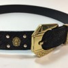 VERSACE versus belt in black python pattern leather size 90 FR