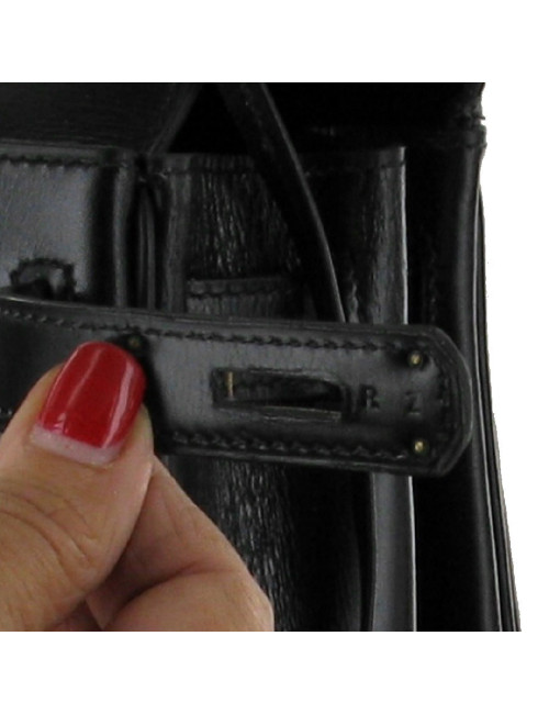 kelly 25 HERMES vintage box noir