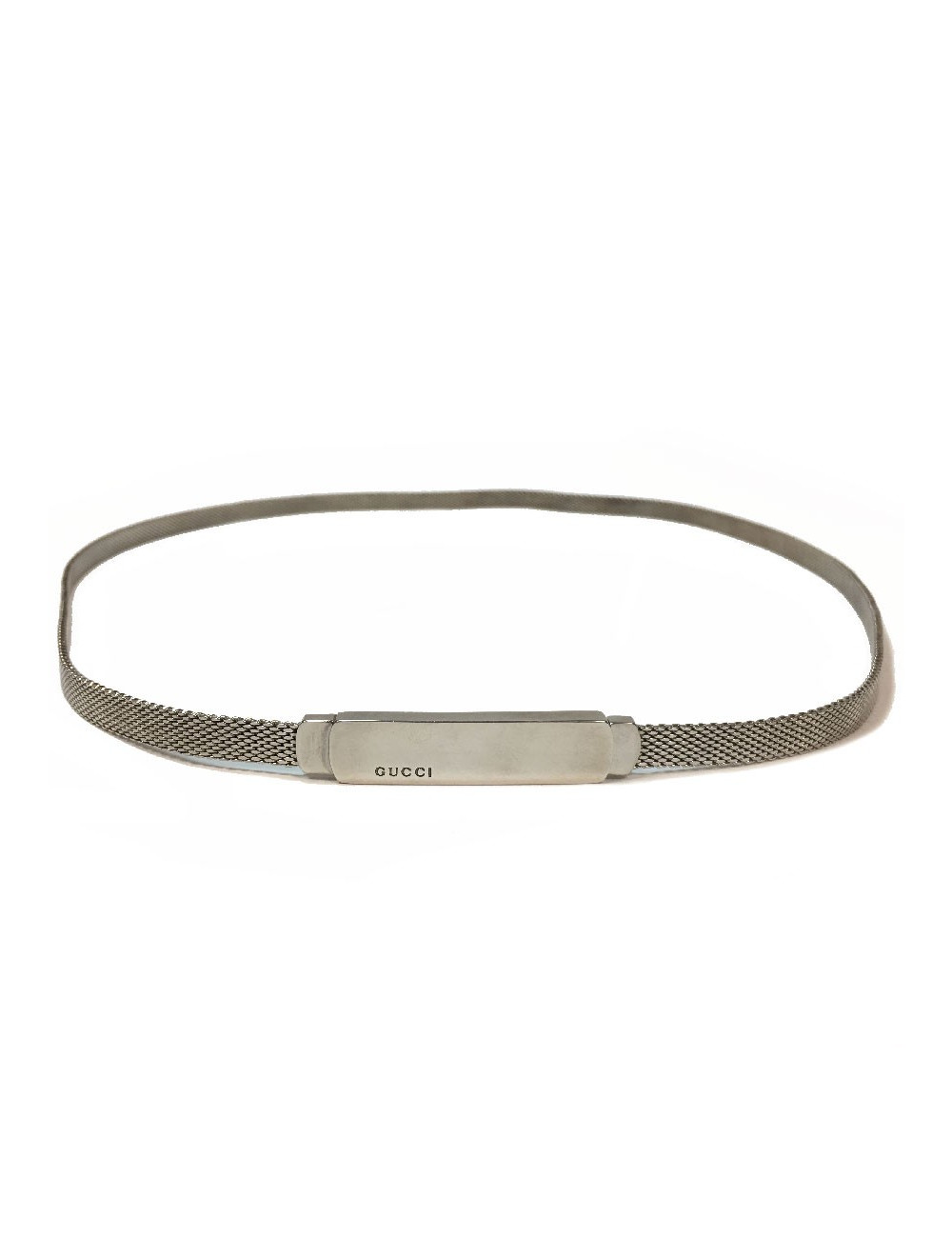 GUCCI silver-finish metal belt