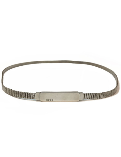 GUCCI silver-finish metal belt