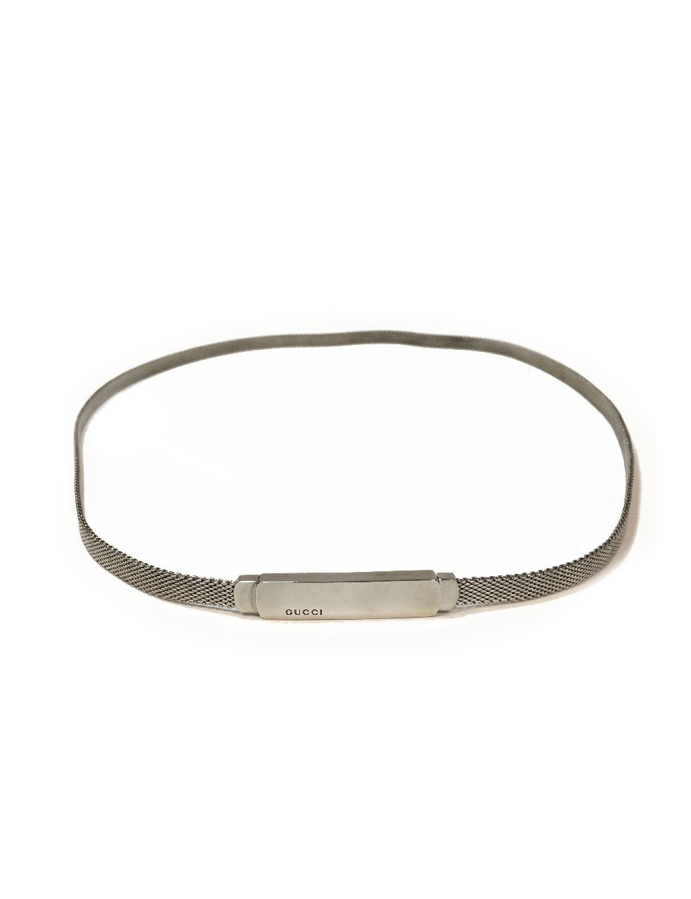 GUCCI silver-finish metal belt
