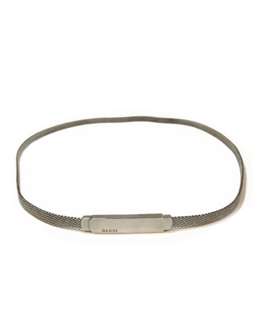 GUCCI silver-finish metal belt