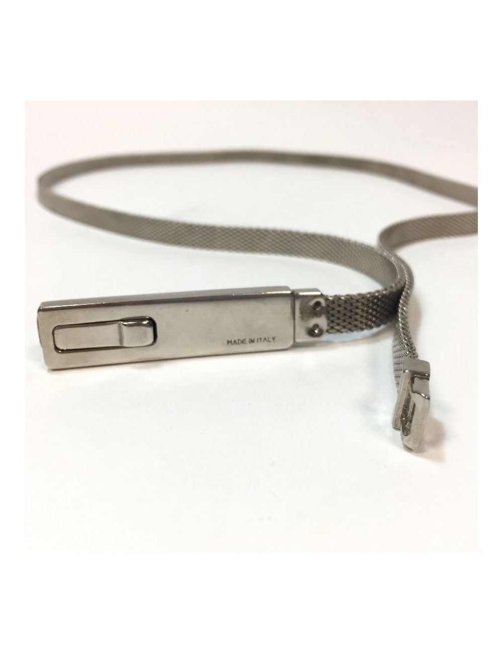GUCCI silver-finish metal belt