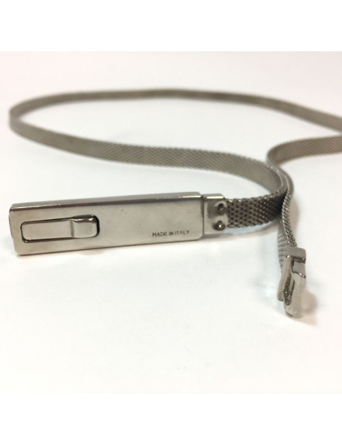 GUCCI silver-finish metal belt