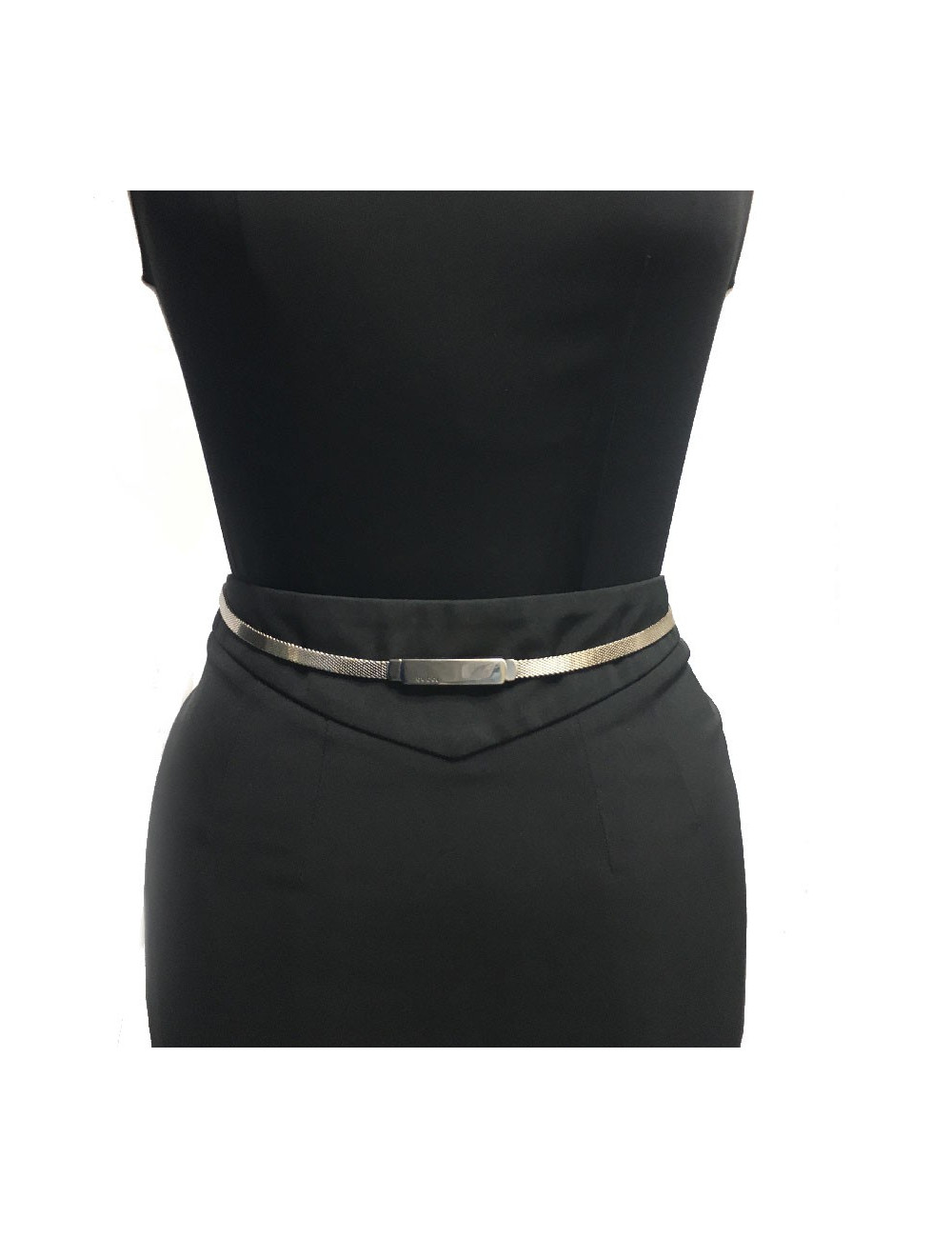 GUCCI silver-finish metal belt