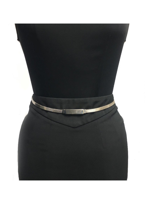 GUCCI silver-finish metal belt