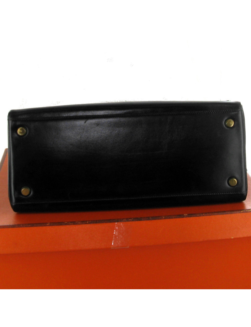 Kelly 25 HERMES vintage box noir