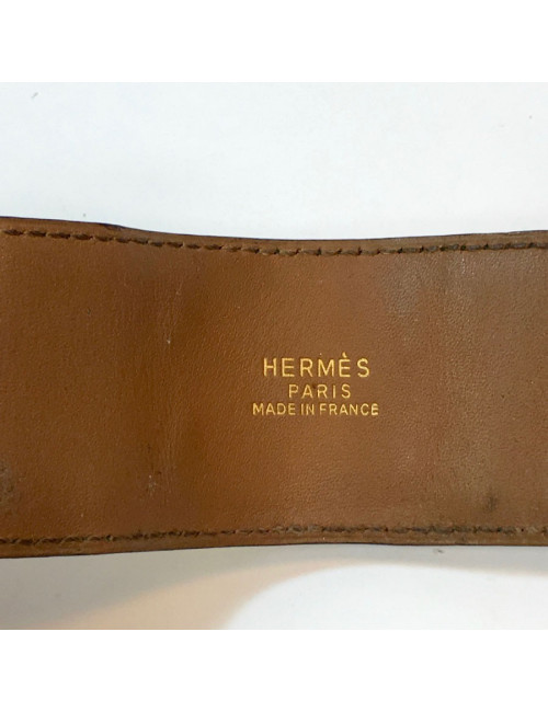 Manchette HERMES CDC en crocodile vert émeraude