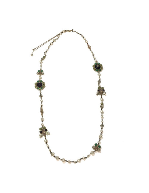 Sautoir CHANEL perles nacrés couture 