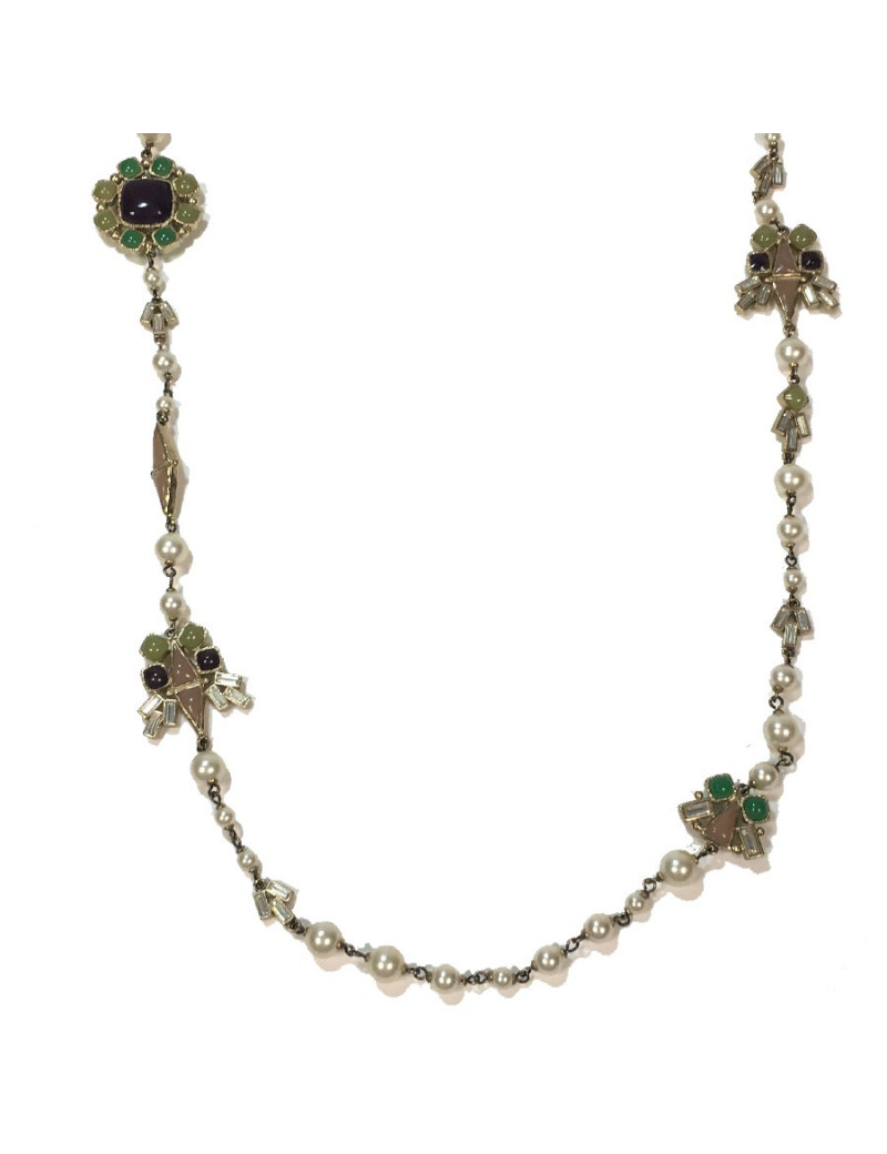 Sautoir CHANEL perles nacrés couture 